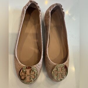 Tory Burch Quilted Minnie Flats in Goan Sand